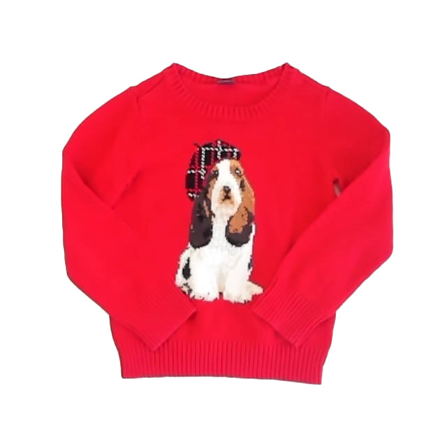 Gap Boys Red Dog Sweater Size: 4T Red Dog