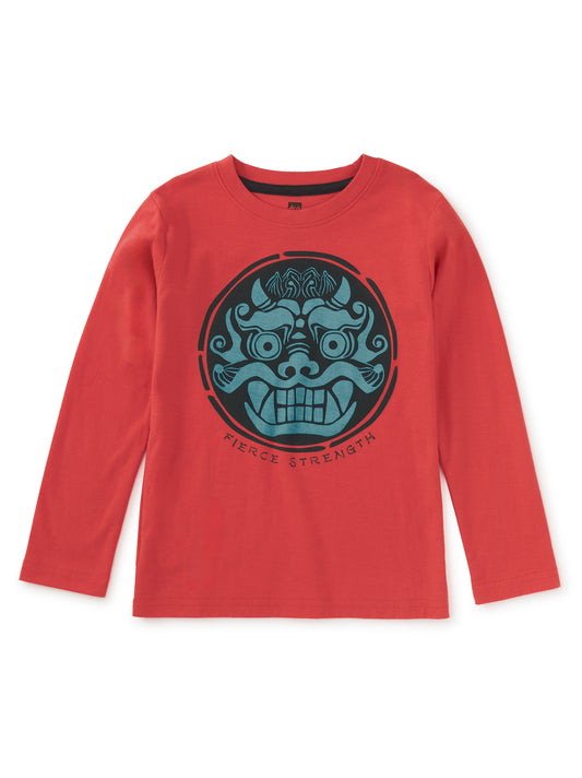 Tea Collection Boys Red Dragon Long Sleeve T-Shirt Size: 5T Red Dragon