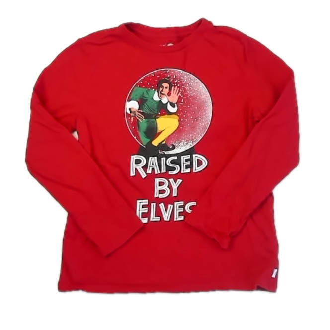Gap Boys Red Elf Long Sleeve T-Shirt Size: 8-9 Years Red Elf