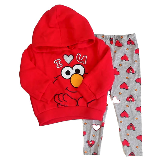 Sesame Street Girls Red Elmo Apparel Sets Size: 2T Red Elmo
