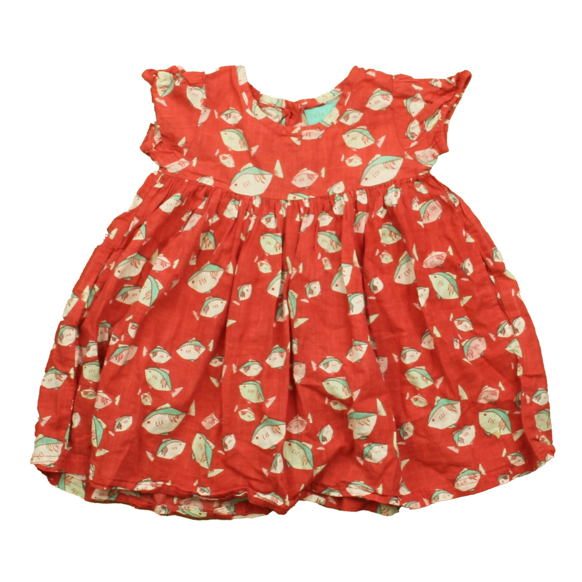 Lulaland Girls Red Fish Dress Size: 2T Red Fish