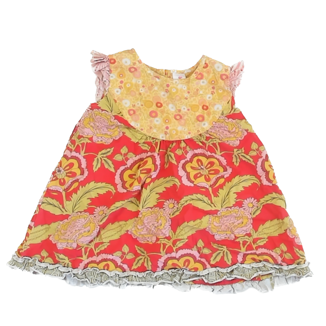 Matilda Jane Girls Red Floral Dress Size: 4T Red Floral