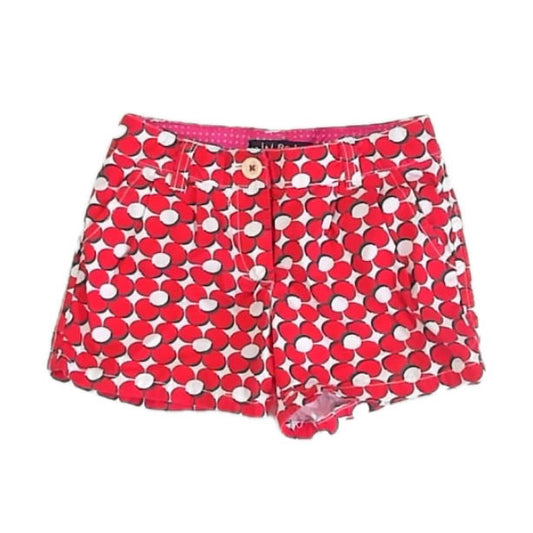 Boden Girls Red Floral Shorts Size: 7 Years Red Floral
