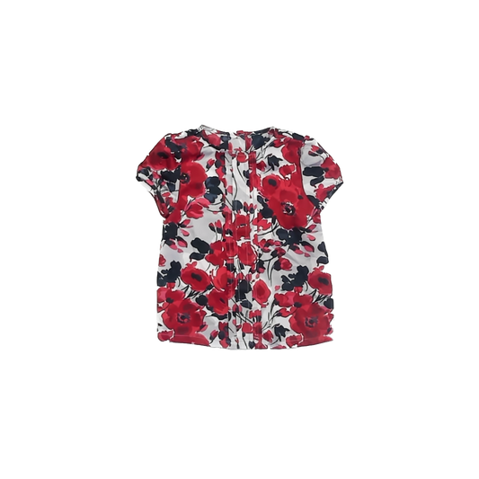 Janie and Jack Girls Red Floral Blouse Size: 3T Red Floral