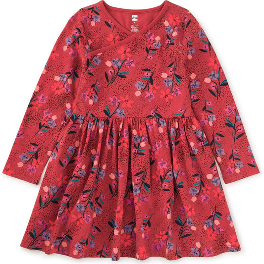 Tea Collection Girls Red Floral Dress Size: 5T Red Floral