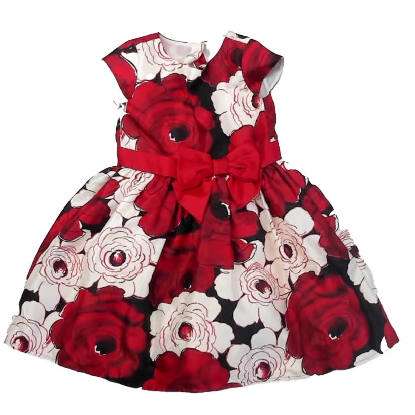 Gymboree Girls Red Floral Special Occasion Dress Size: 5T Red Floral