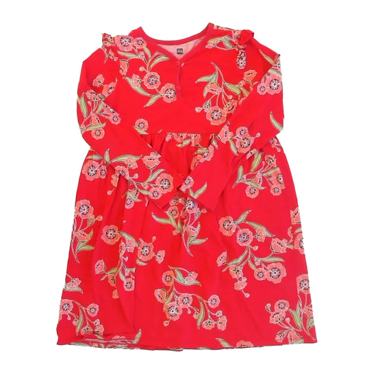 Tea Collection Girls Red Floral Dress Size: 12 Years Red Floral