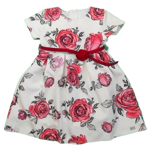 Miss Ebita Girls Red Floral Special Occasion Dress Size: 5T Red Floral