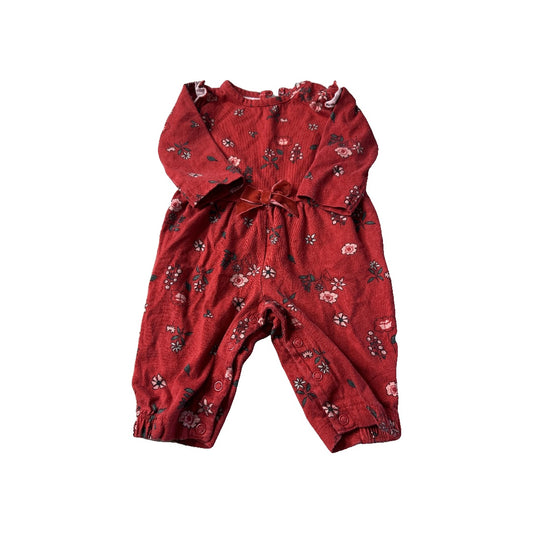 Carters Girls Red | Flowers Long Sleeve Outfit Size: 3 months Red | Flowers