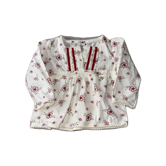 Girls Red | Flowers Shirt Size: 18 months Red | Flowers