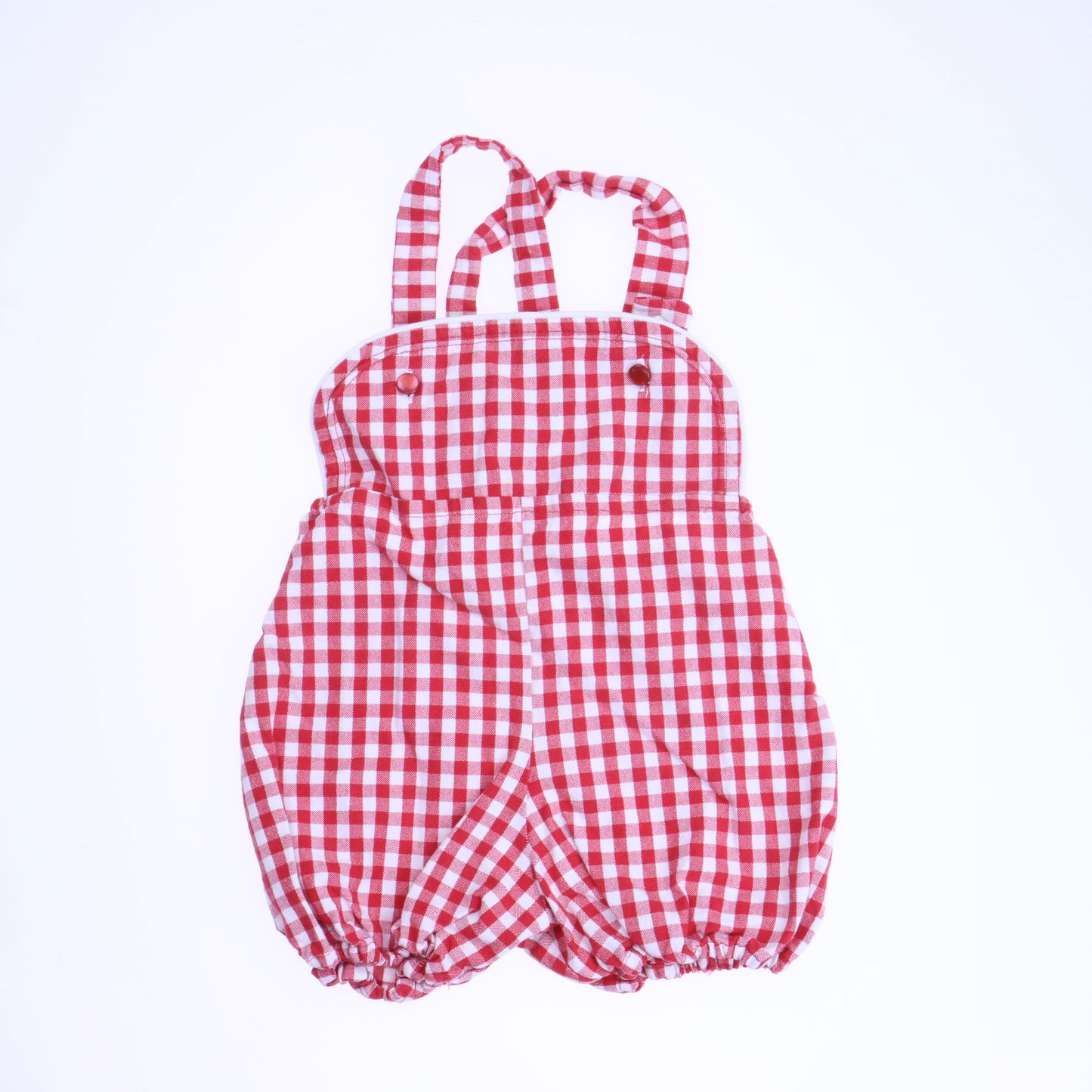 Team Chipmunk Girls Red Gingham Romper Size: *6-12 Months