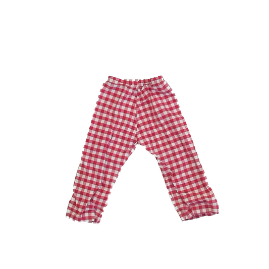Unknown Girls Red Gingham Pants Size: 12-18 Months* Red Gingham