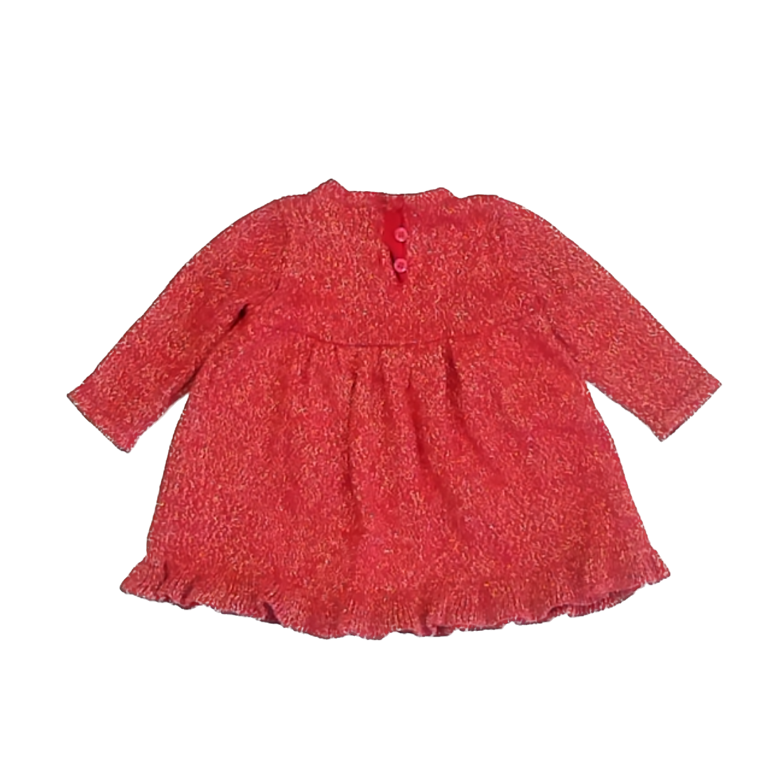Heirloom Girls Red | Gold Metalic Dress Size: 0-3 Months Red | Gold Metalic