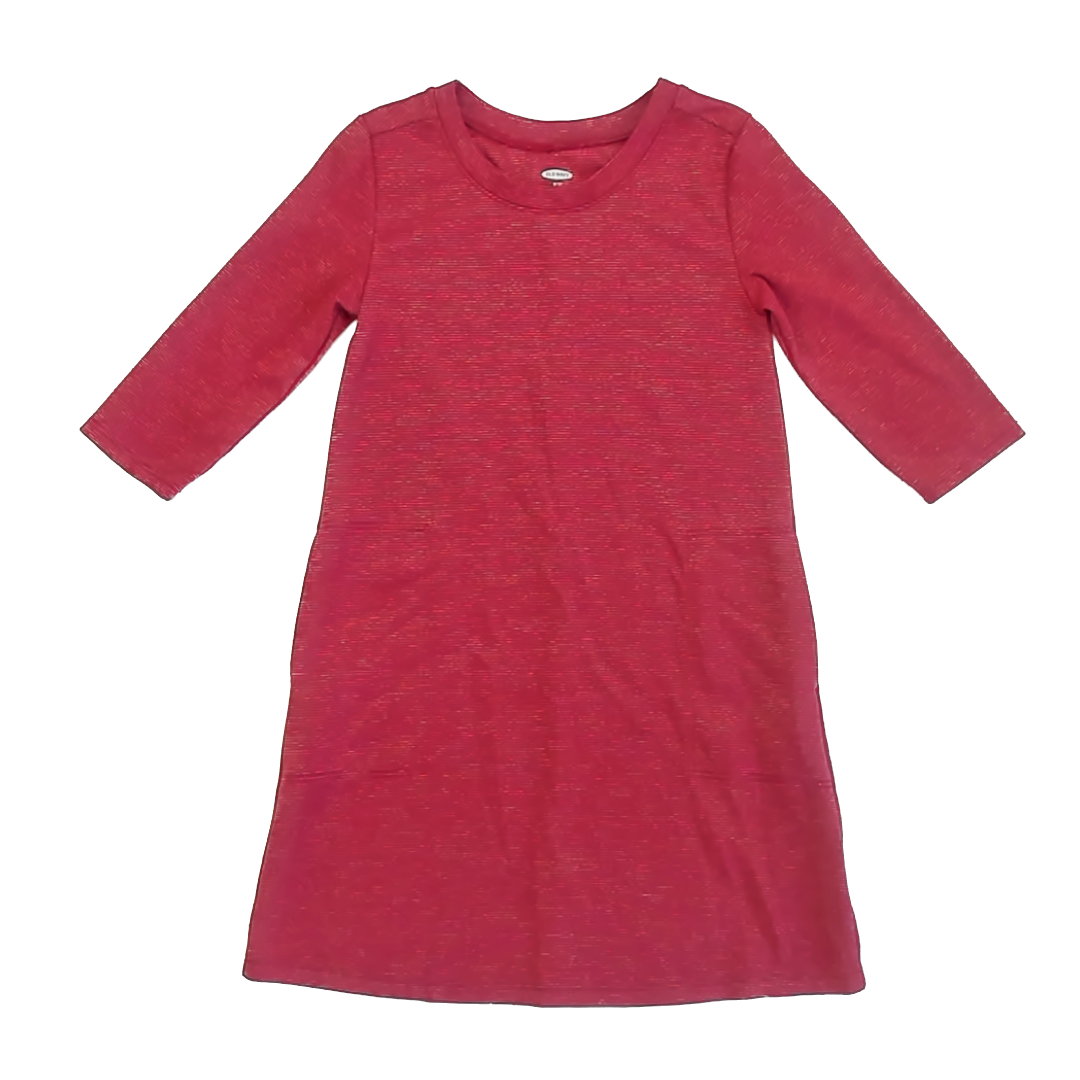 Old Navy Girls Red | Gold Dress Size: 8 Years Red | Gold