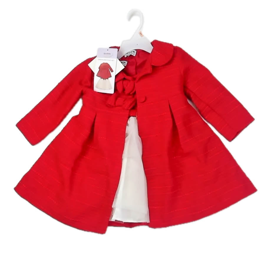 BlueBeri Boulevard Girls Red | Gold Special Occasion Dress Size: 2T Red | Gold