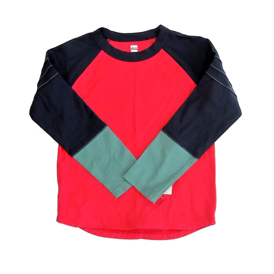 Tea Collection Boys Red | Gray Long Sleeve T-Shirt Size: 5T Red | Gray