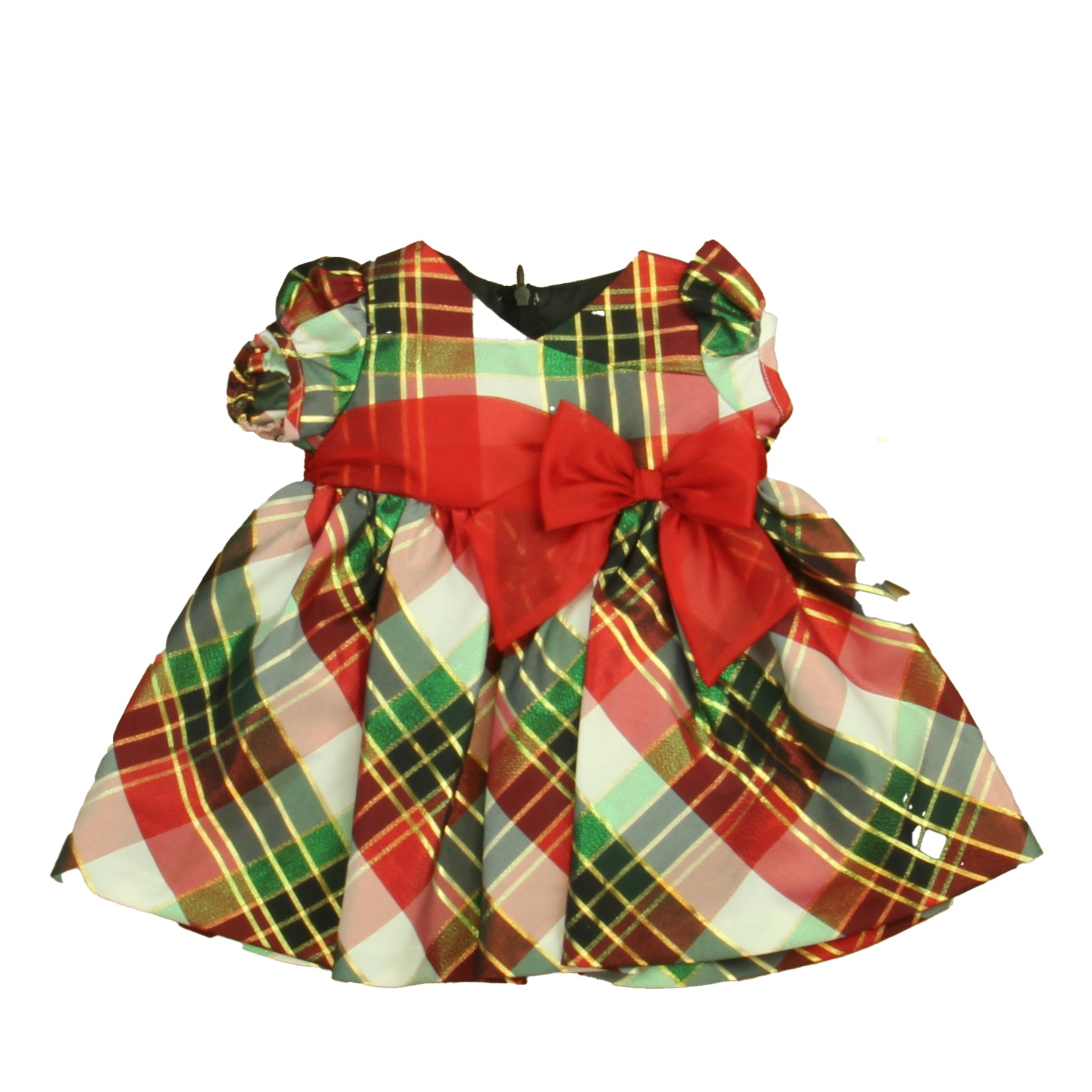 Bonnie Baby Girls Red | Green | Gold Special Occasion Dress Size: 6-9 Months Red | Green | Gold