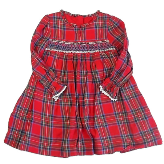 Boden Girls Red | Green Plaid Dress Size: 3-4T Red | Green Plaid