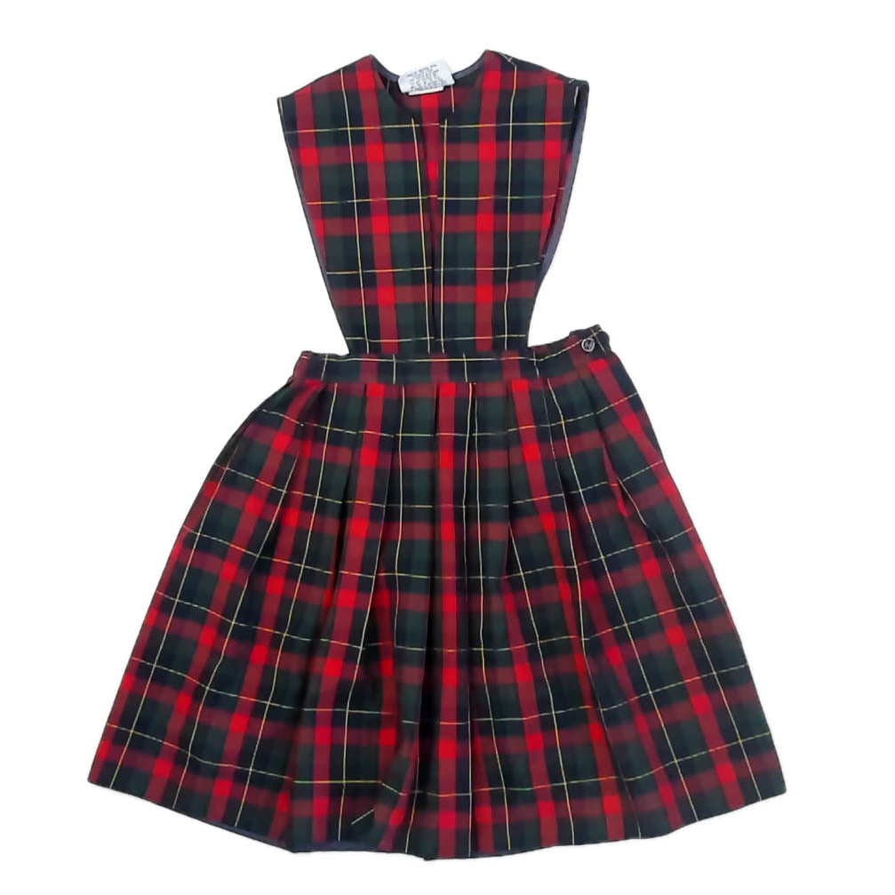 Schoolbelles Girls Red | Green Plaid Jumper Size: 8 Years Red | Green Plaid
