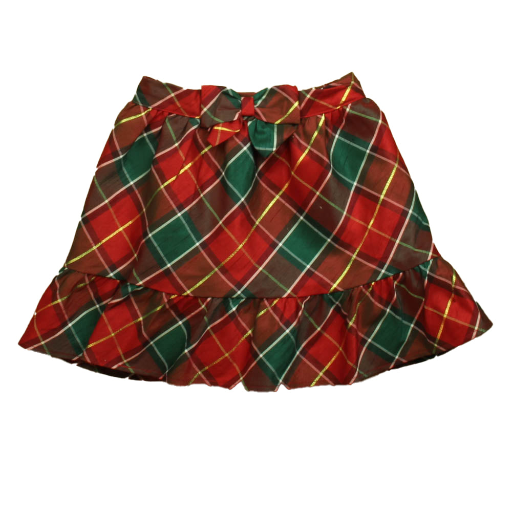 Gymboree Girls Red | Green Plaid Skirt Size: 7-8 Years