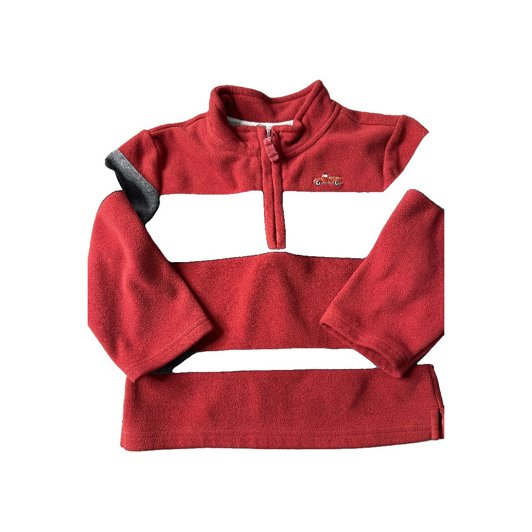 Janie and Jack Boys Red | Grey Sweater Size: 2T Red | Grey