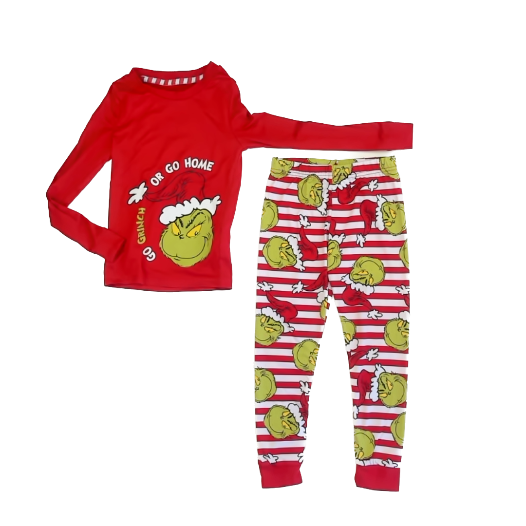 The Grinch Unisex Red | Grinch 2-piece Pajamas Size: 6 Years Red | Grinch