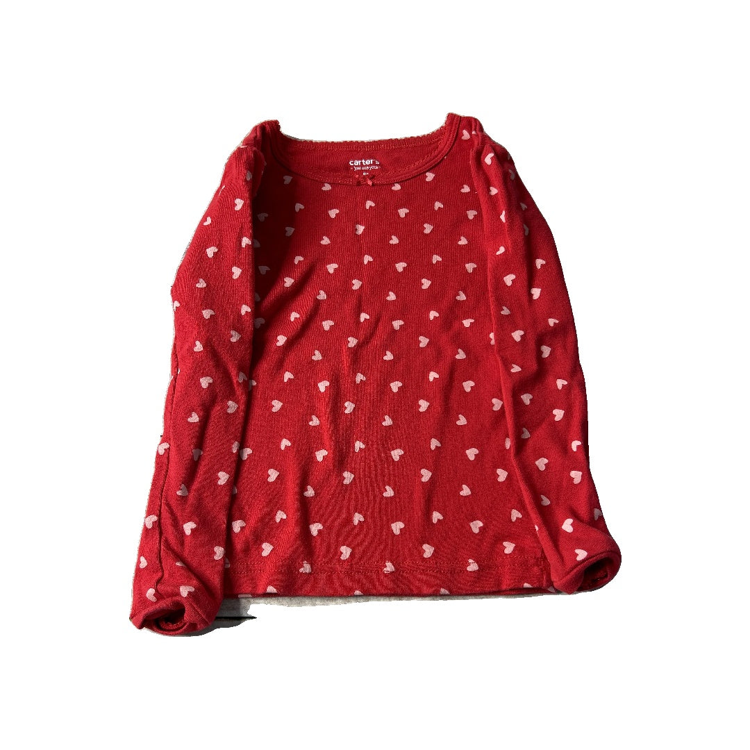 Girls red | Hearts | pink Long Sleeve Shirt Size: 5T red | Hearts | pink