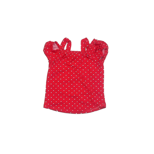 Lily Bleu Girls Red Hearts Short Sleeve Shirt Size: 5T Red Hearts