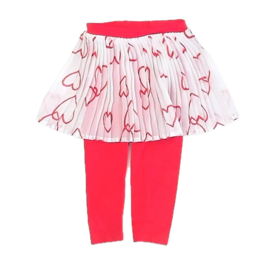 Dip Girls Red Hearts Leggings Size: 12-18 Months Red Hearts