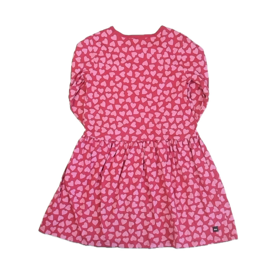 Tea Collection Girls Red Hearts Dress Size: 7 Years Red Hearts
