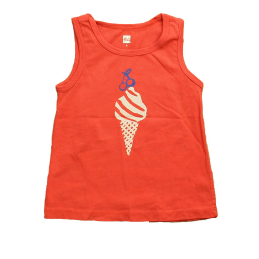 Tea Girls Red | Ice Cream Tank Top Size: 2T