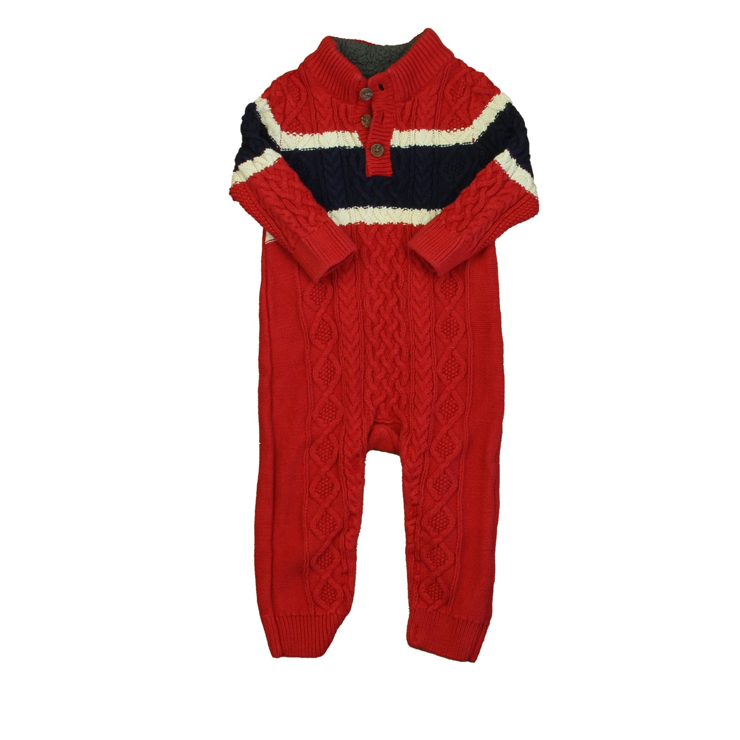 Gap Boys Red | Ivory | Navy Long Sleeve Outfit Size: 18-24 Months Red | Ivory | Navy