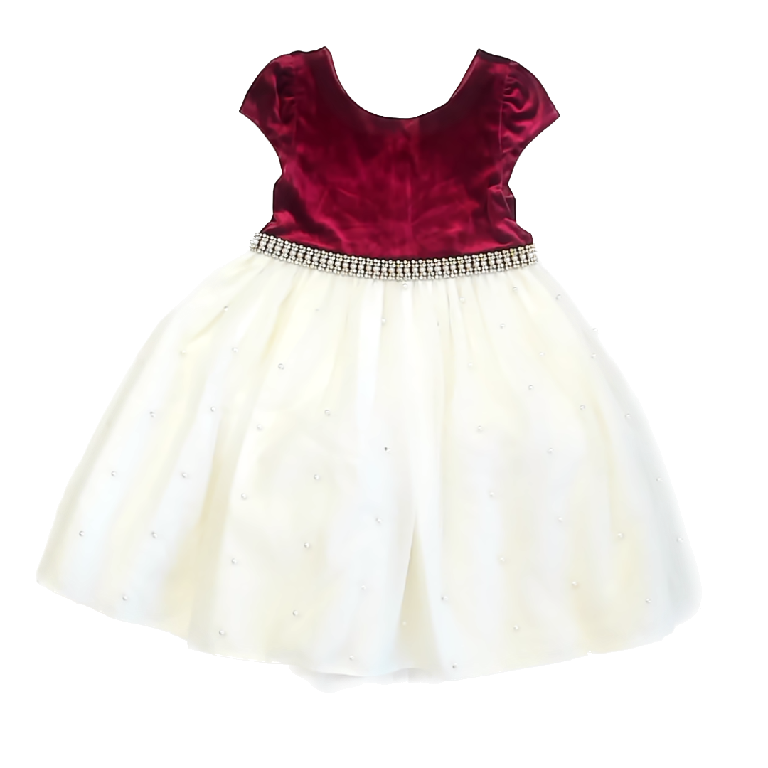 American Princess Girls Red | Ivory Special Occasion Dress Size: 6-7 Years Red | Ivory