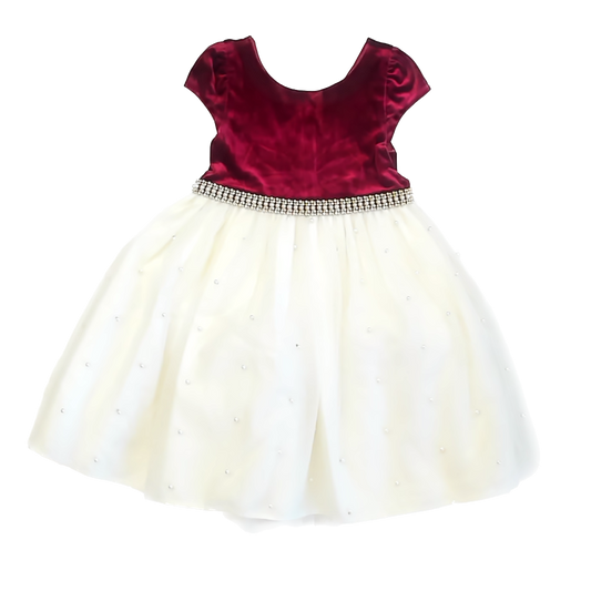 American Princess Girls Red | Ivory Special Occasion Dress Size: 6-7 Years Red | Ivory