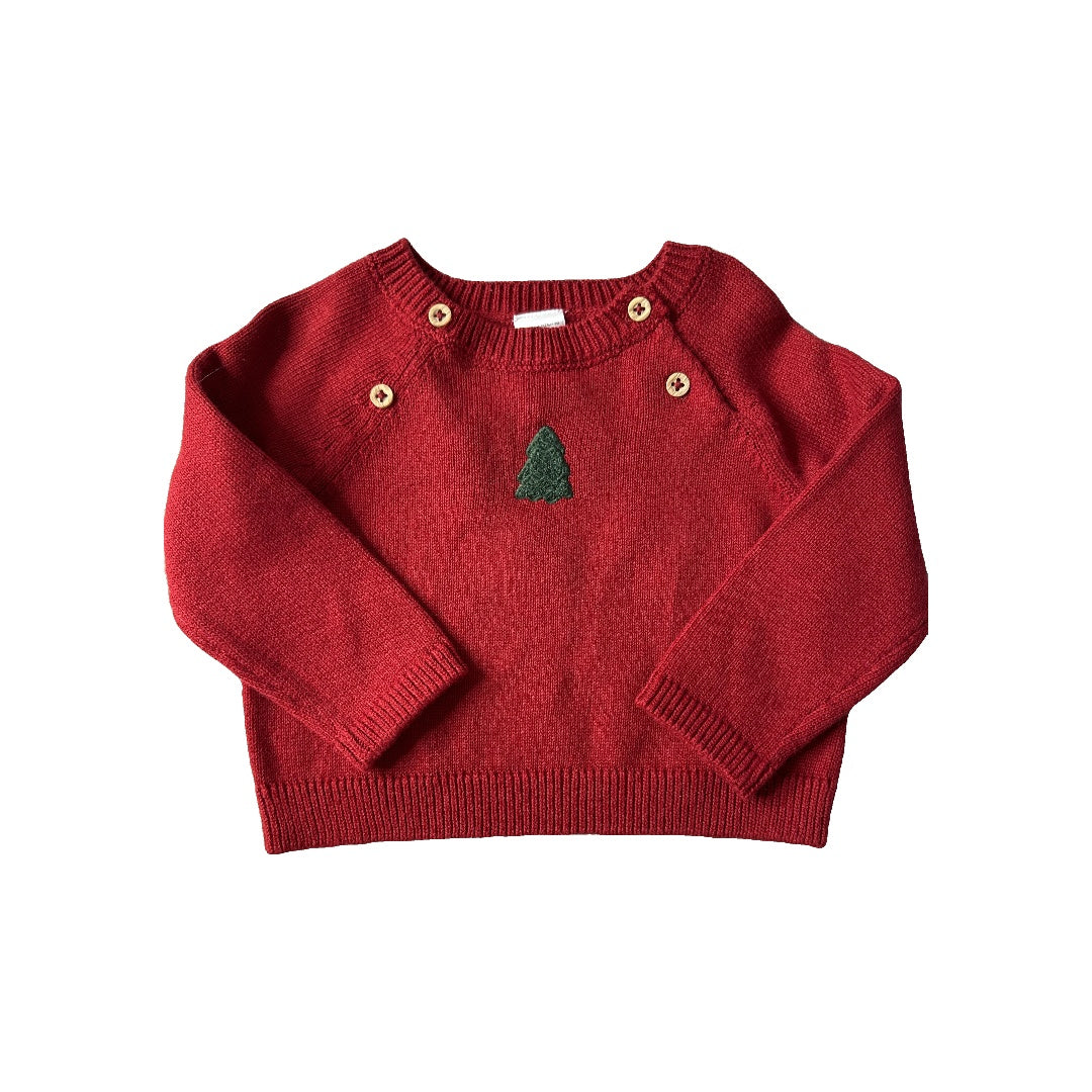 Carters Unisex Red | light green Sweater Size: 6 months Red | light green