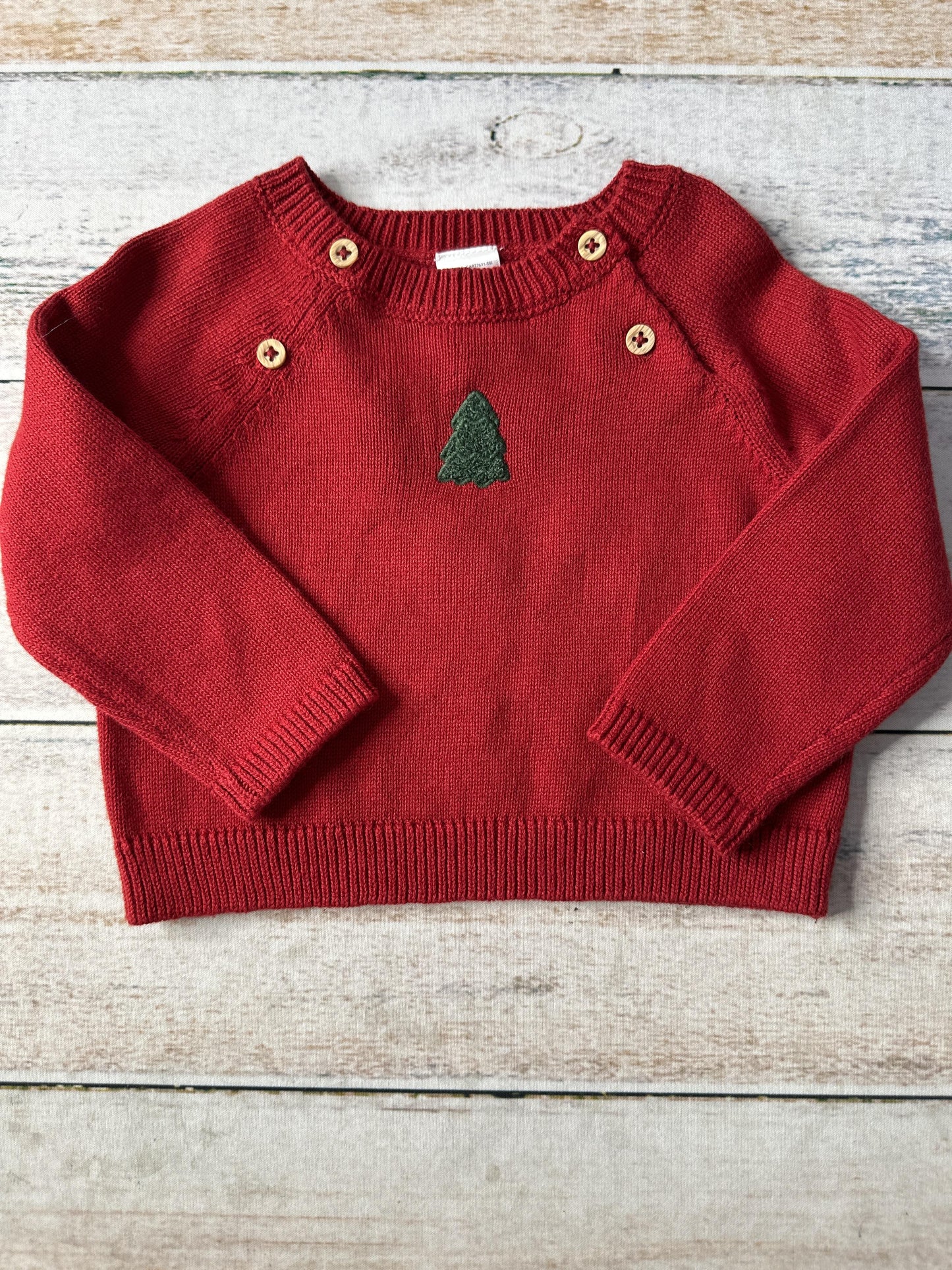 Carters Unisex Red | light green Sweater Size: 6 months Red | light green