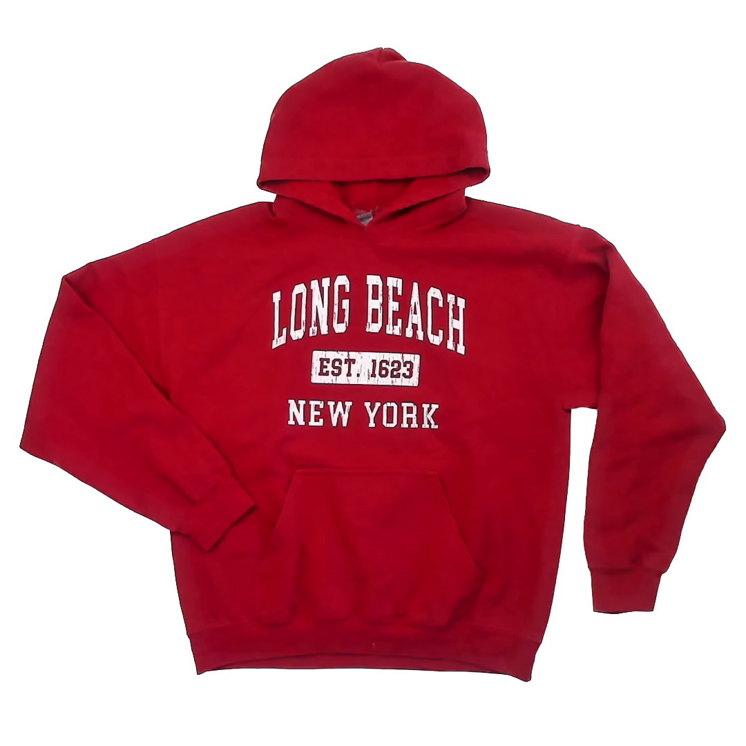 Unknown Unisex Red Long Beach Hoodie Size: Youth Large (12-14 Years) Red Long Beach