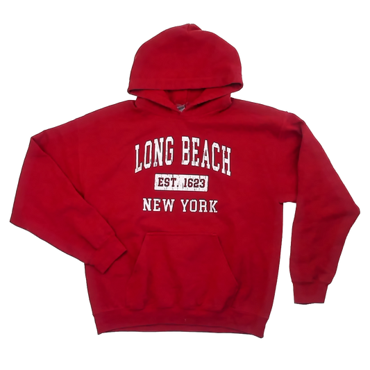 Unknown Unisex Red Long Beach Hoodie Size: Youth Large (12-14 Years) Red Long Beach