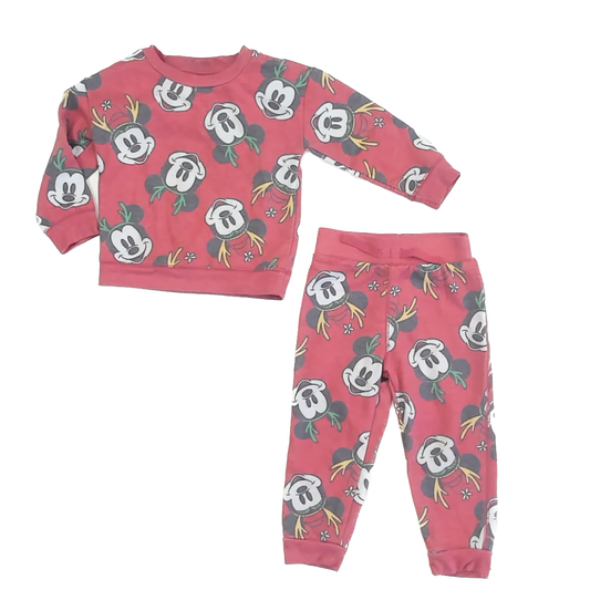 Disney Unisex Red Mickey Mouse Apparel Sets Size: 2T Red Mickey Mouse