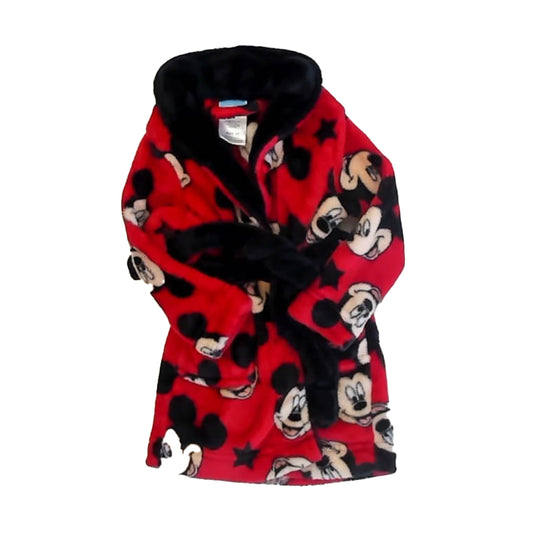 Disney Boys Red Mickey Bathrobe Size: 2T Red Mickey