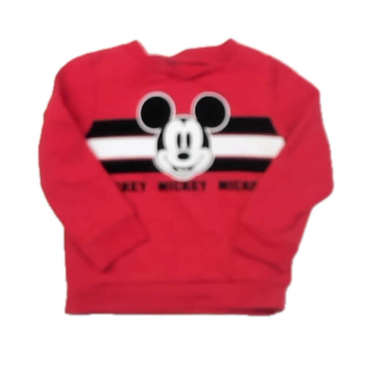 Disney Girls Red Mickey Sweatshirt Size: 3T Red Mickey