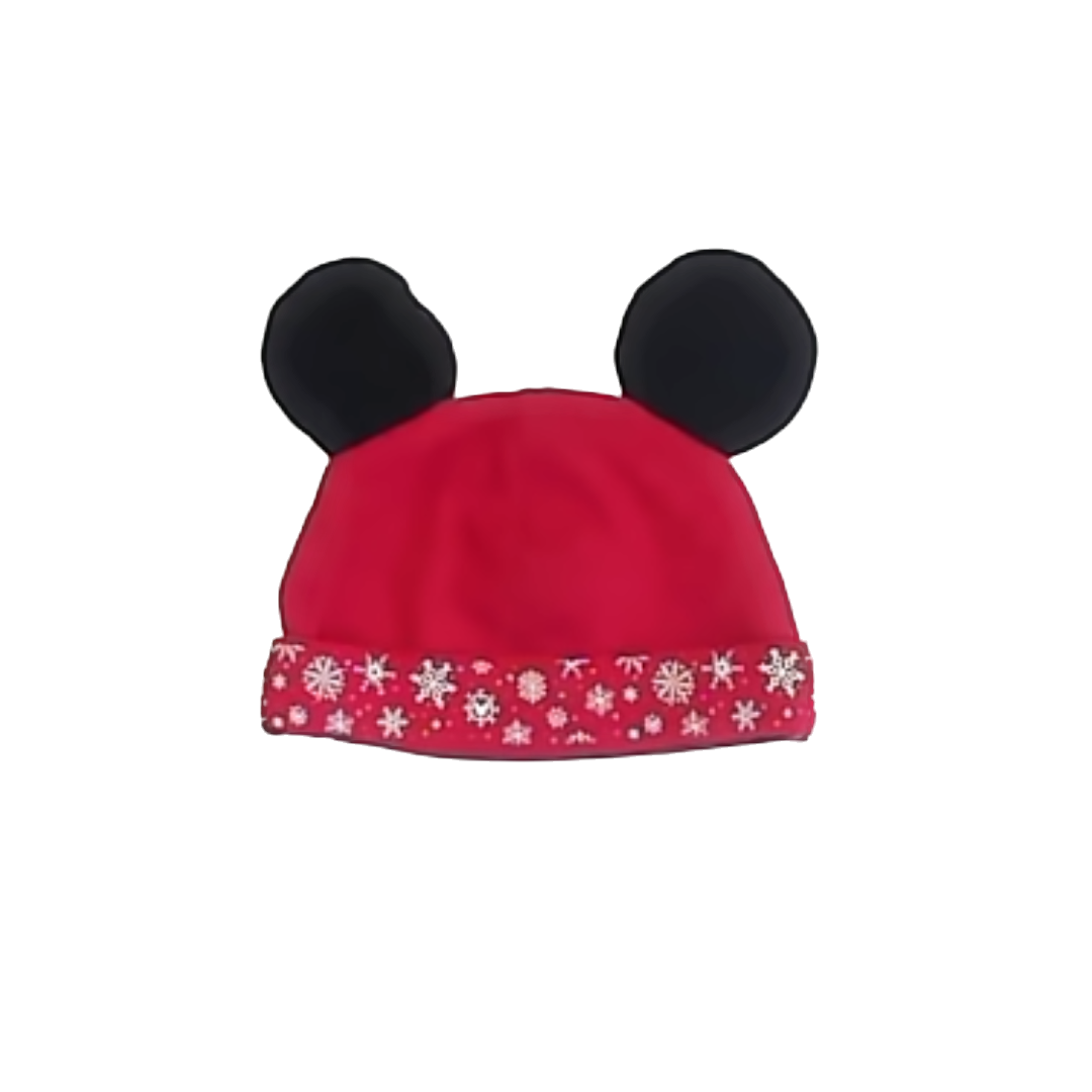Unknown Brand Unisex Red | Micky Ears Winter Hat Size: 3 Months Red | Micky Ears
