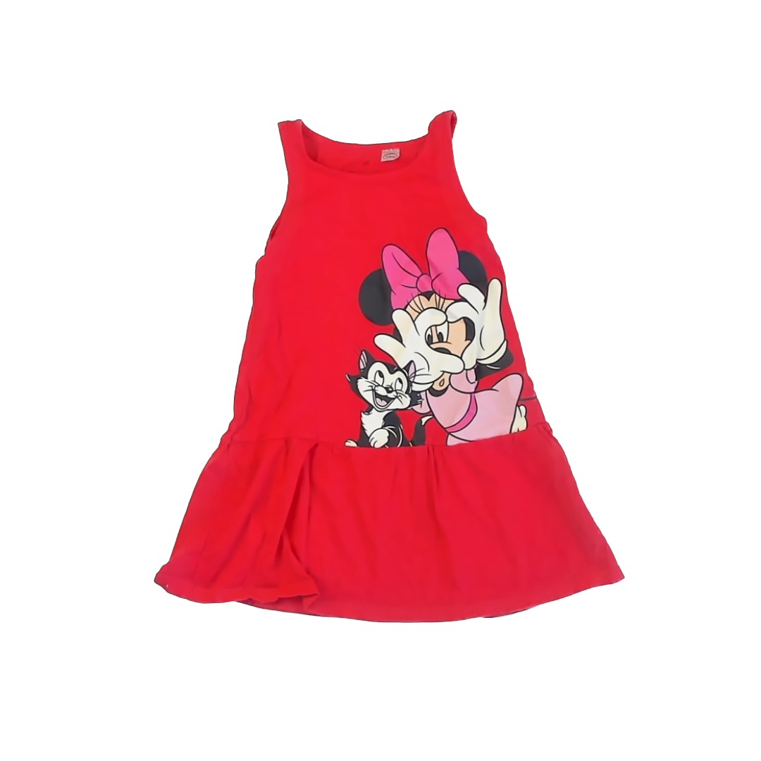 H&M Girls Red Minnie Mouse Dress Size: 4-5T Red Minnie Mouse