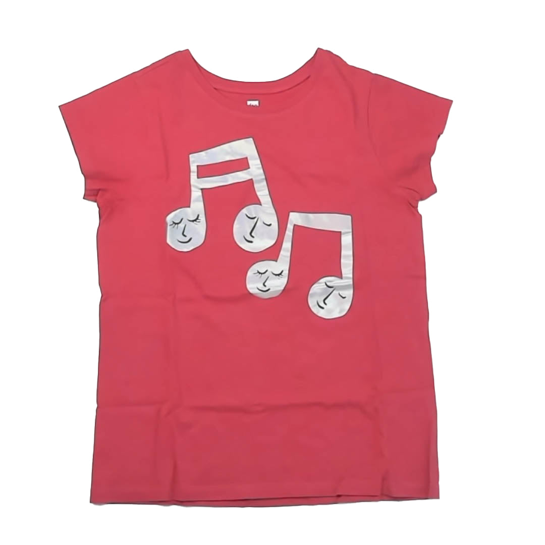 Tea Collection Girls Red Music T-Shirt Size: 12 Years Red Music