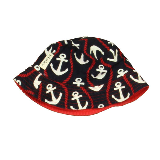 Hatley Boys Red | Navy Anchors Hat Size: 0-12 Months Red | Navy Anchors