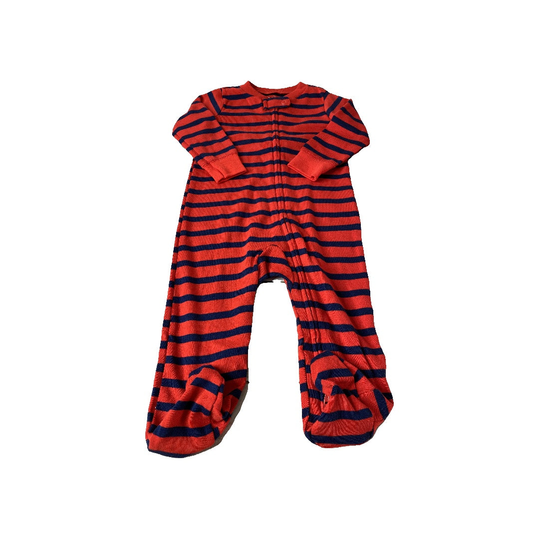 Carters Unisex Red | Navy Blue | Stripe Pajamas Size: 9 months Red | Navy Blue | Stripe