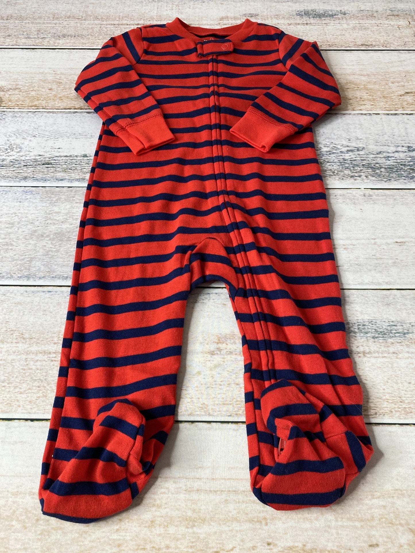 Carters Unisex Red | Navy Blue | Stripe Pajamas Size: 9 months Red | Navy Blue | Stripe