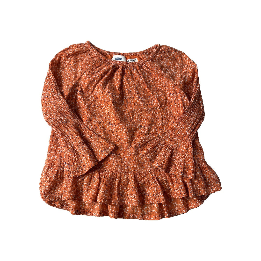 Old Navy Girls Red | Navy Blue Long Sleeve T-Shirt Size: 4T Red | Navy Blue