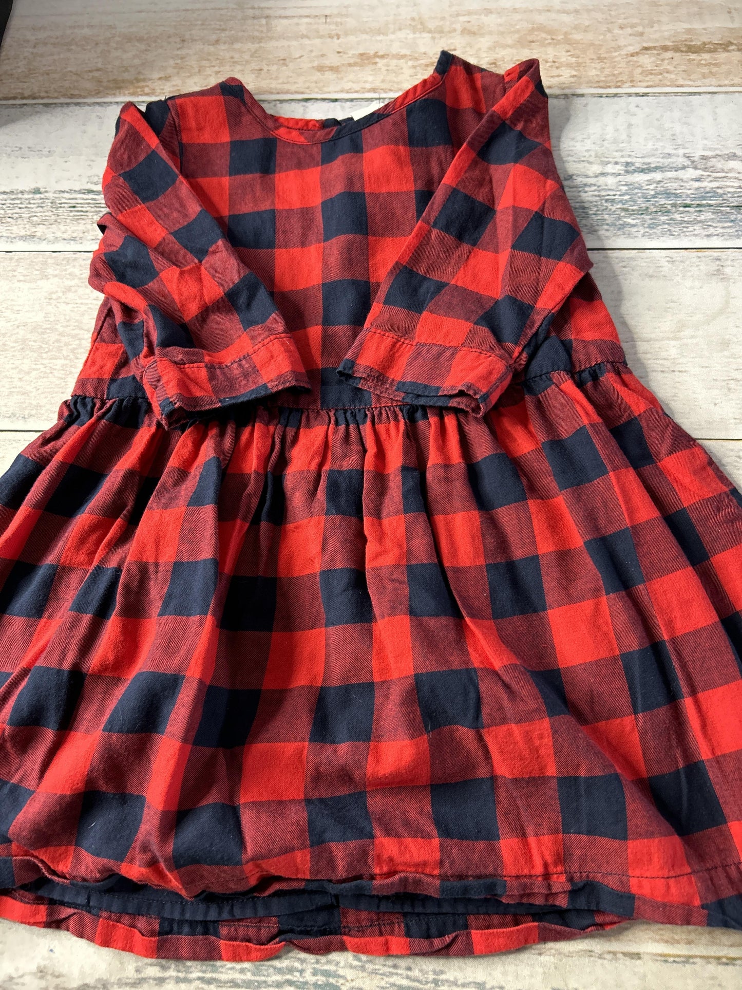 Gap Girls Red | Navy Blue Dress Size: 3T Red | Navy Blue