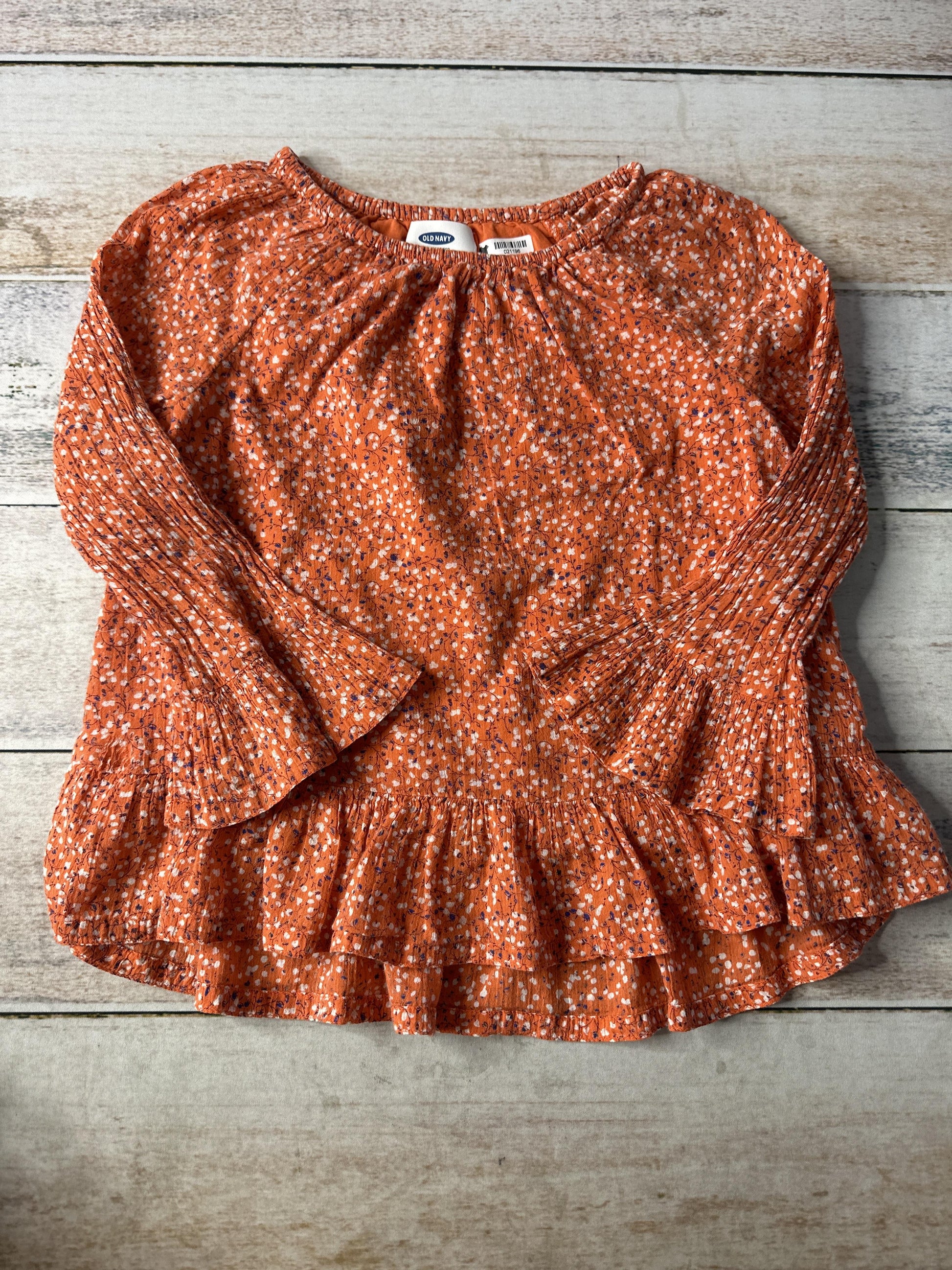Old Navy Girls Red | Navy Blue Long Sleeve T-Shirt Size: 4T Red | Navy Blue